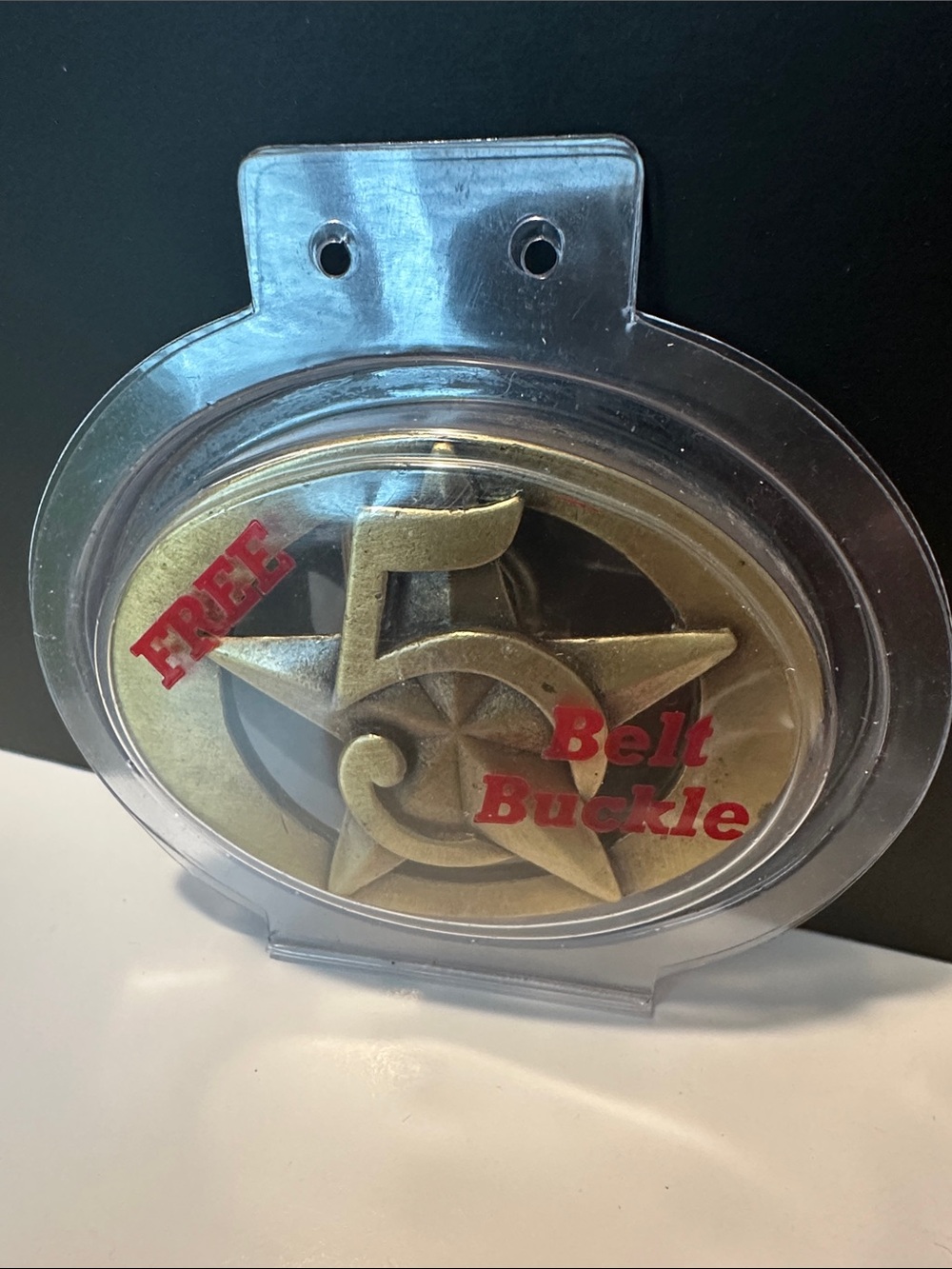 Seagram's Five Star Brass Gold-Tone Belt Buckle